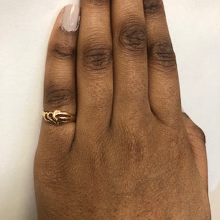 Yellow Gold Open Work Chevron Ring | SZ 6 |