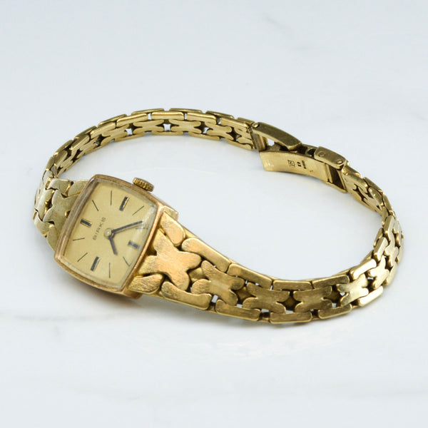 Vintage BIRKS Sterling Silver 925 Bracelet Dark Brown Dial Ladies Watch 5  3/4