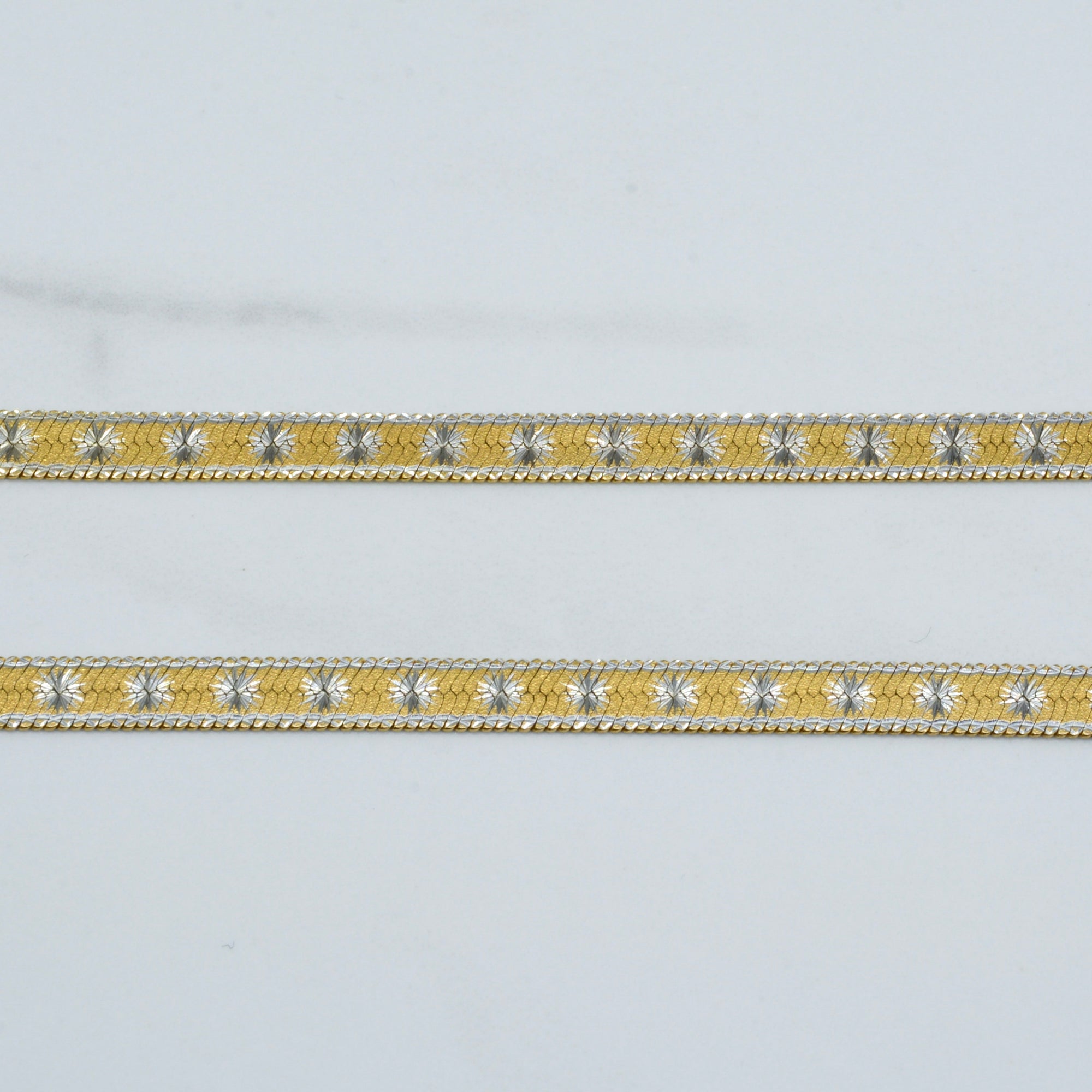 6mm Two Tone Herringbone Chain | 16