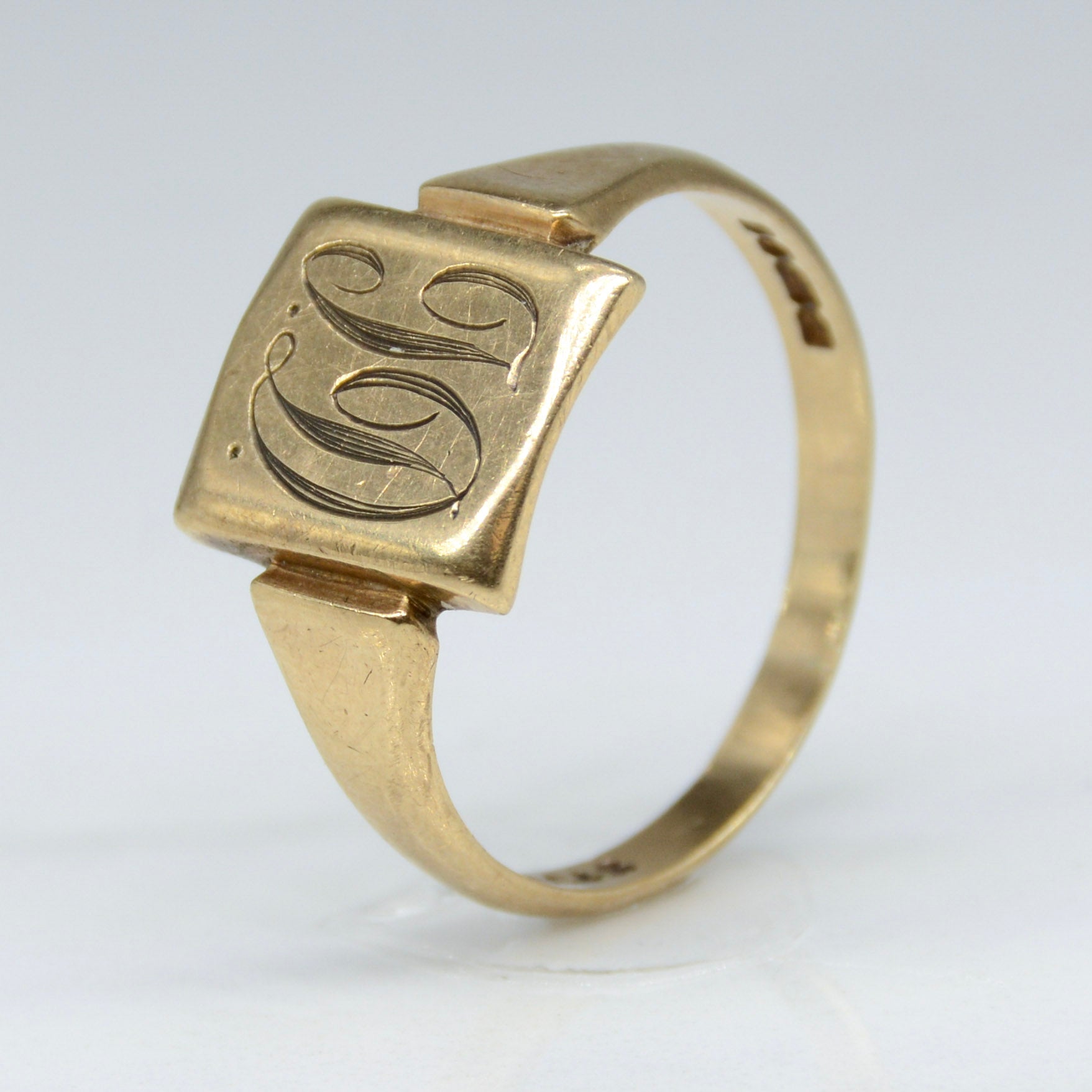 Initial 'JD' Gold Signet Ring | SZ 8 |