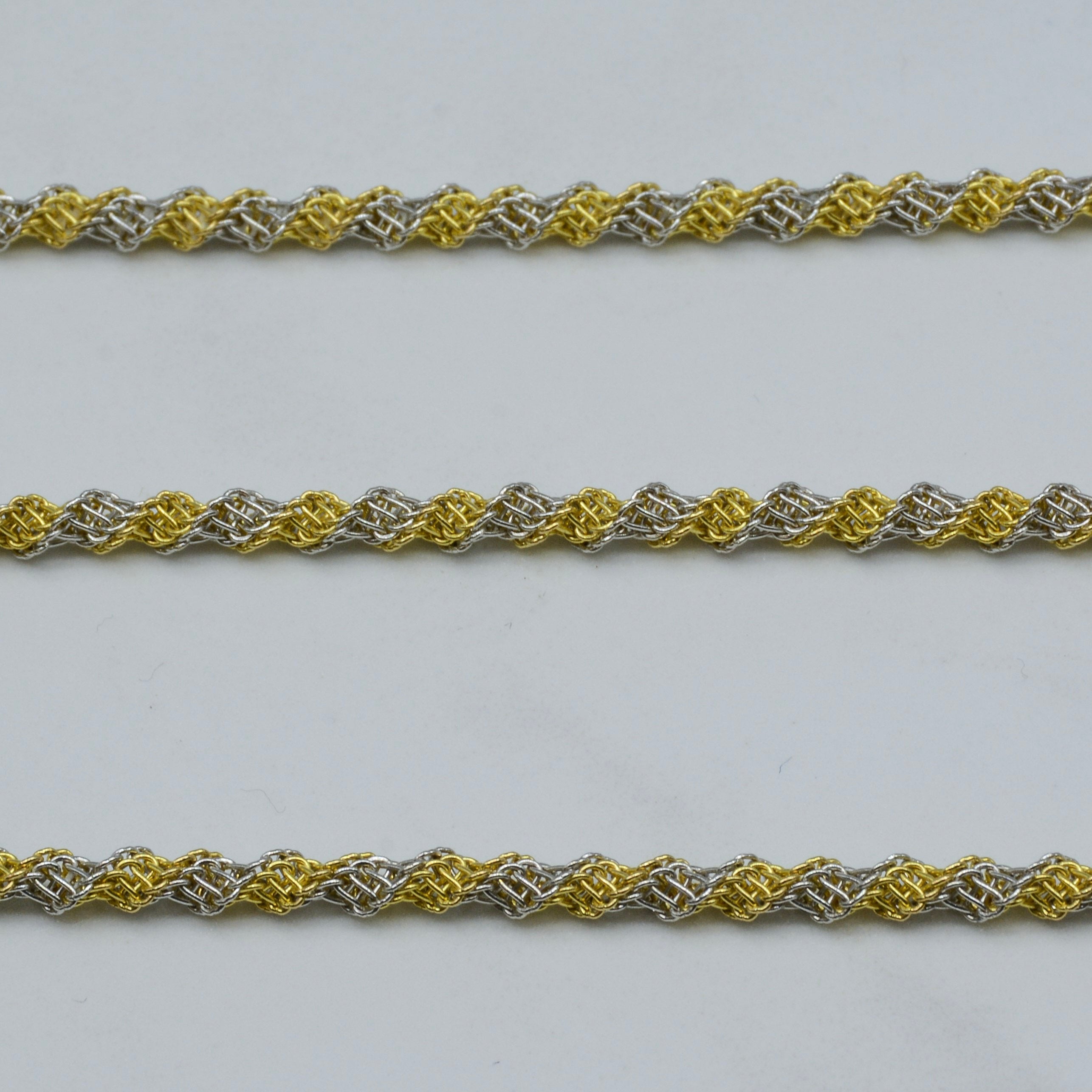 14k Two Tone Modified Rope Chain | 19" |