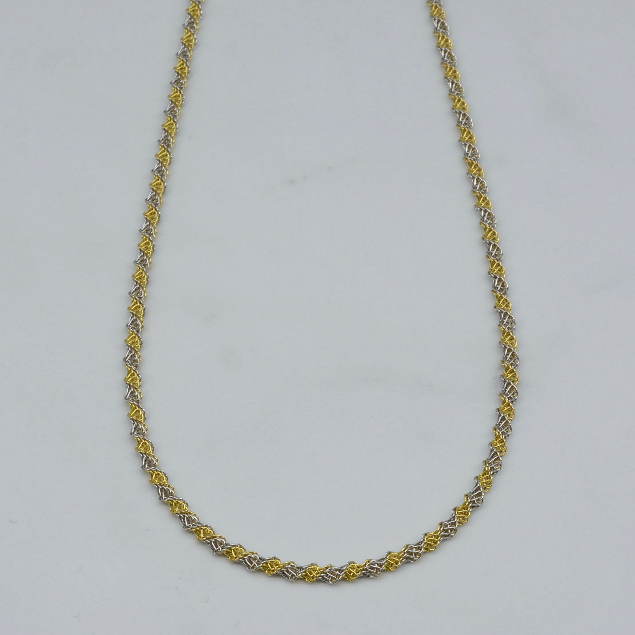 14k Two Tone Modified Rope Chain | 19" |