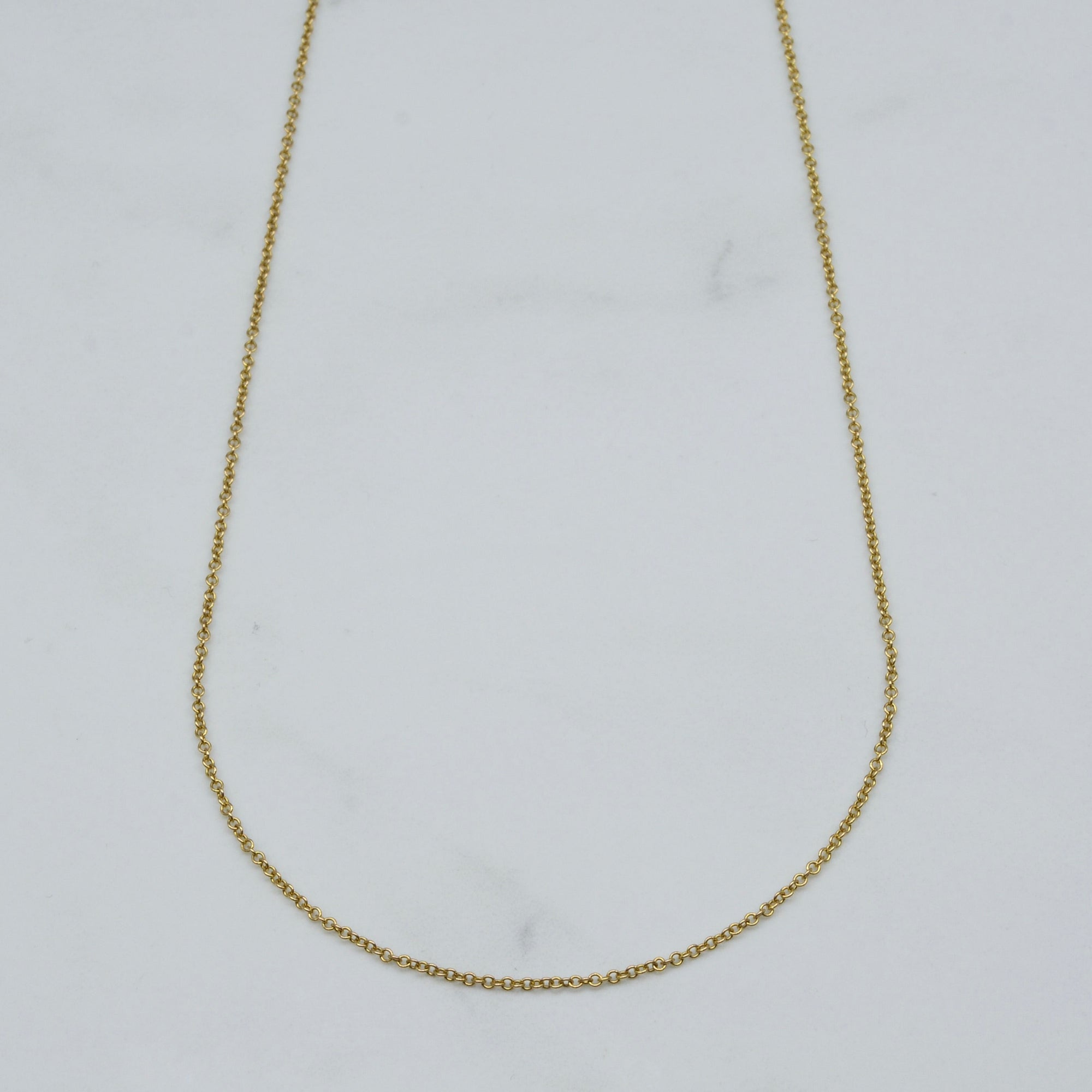 14k Yellow Gold Rolo Chain | 18