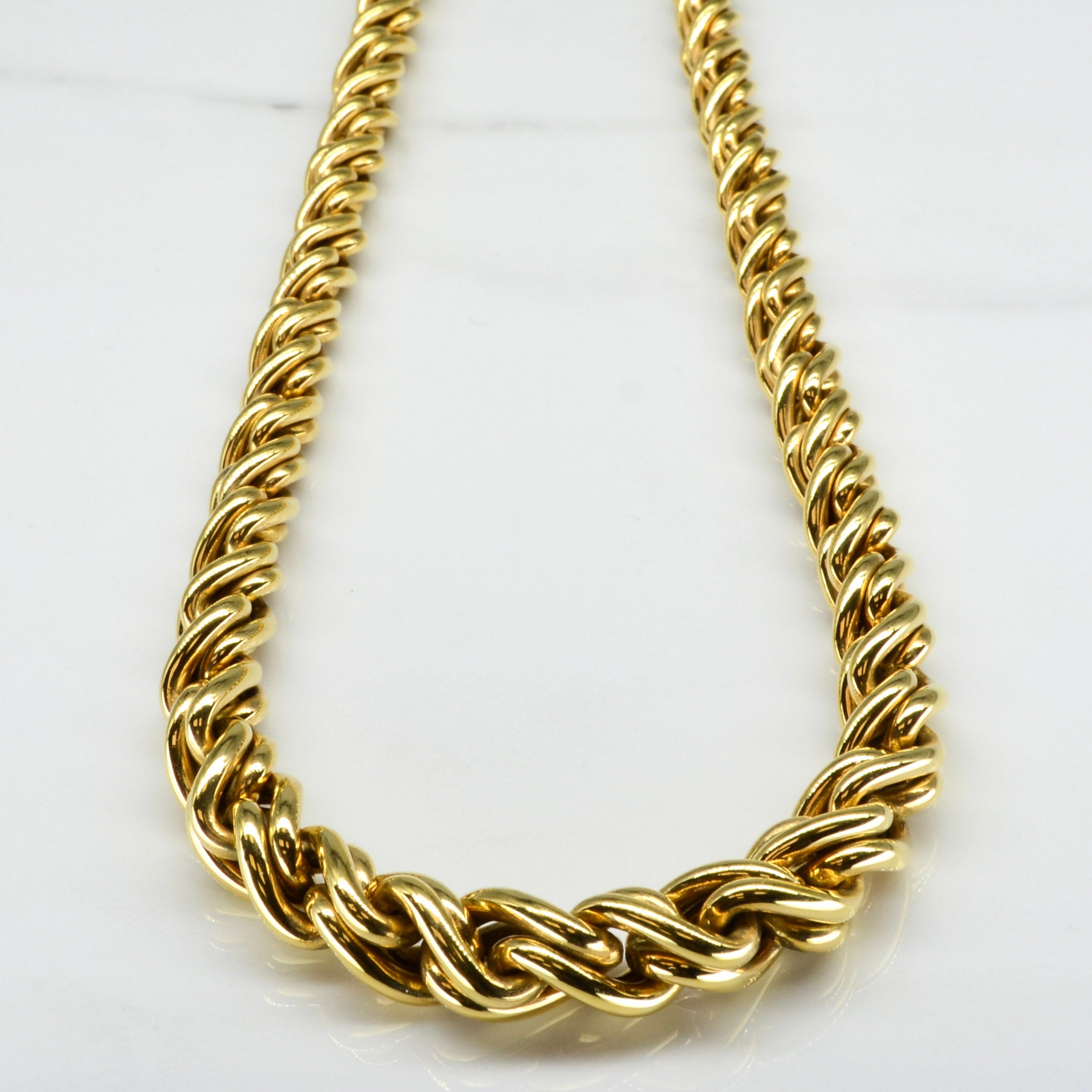 Birks' Hollow Yellow Gold Chain Necklace | 17" |