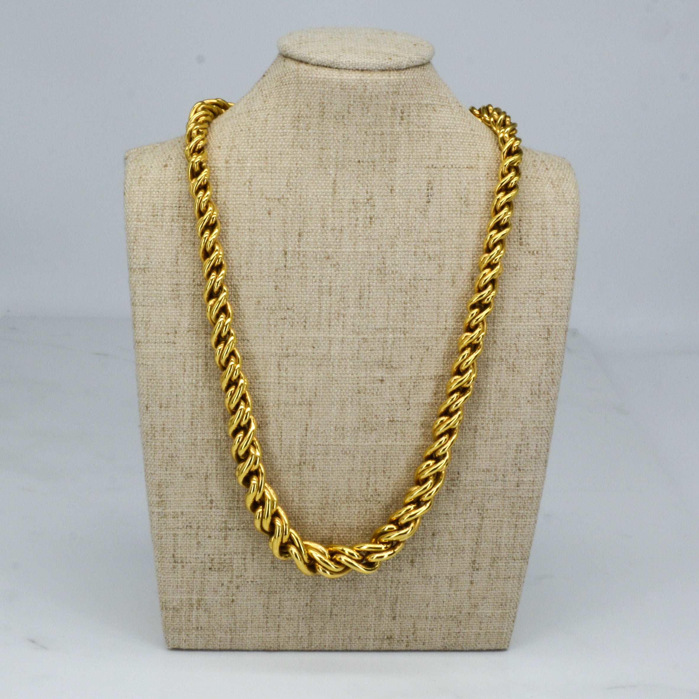 Birks' Hollow Yellow Gold Chain Necklace | 17" |