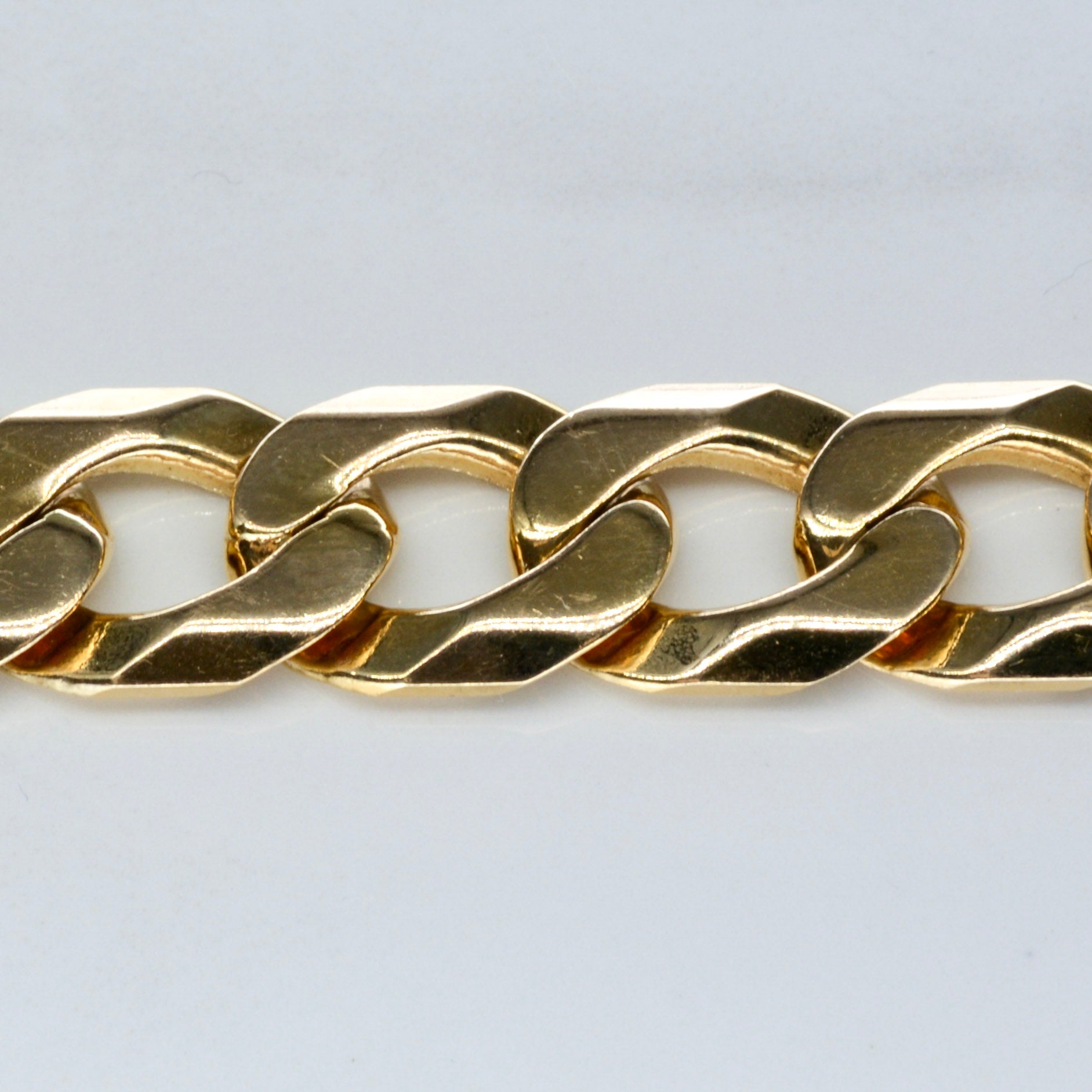 10k Yellow Gold Curb Chain Bracelet | 8" |