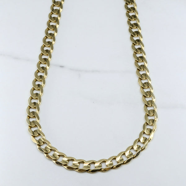10k Yellow Gold Heavy Curb Chain | 22