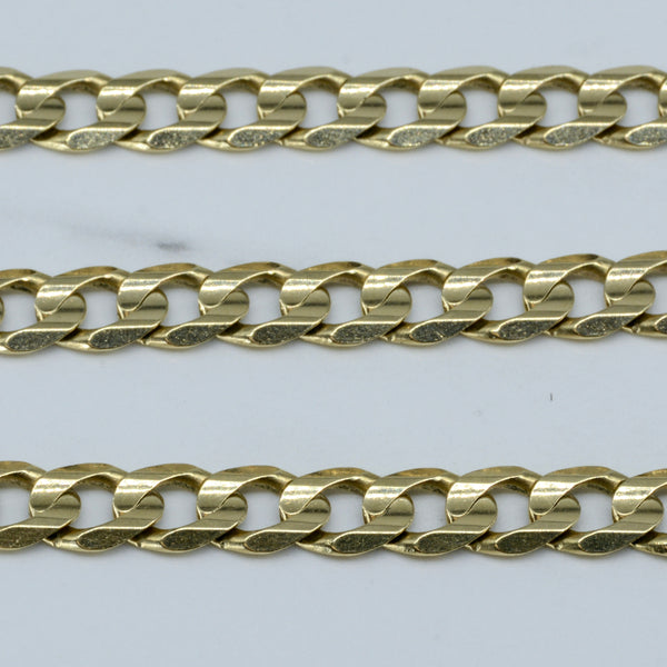 10k Yellow Gold Heavy Curb Chain | 22
