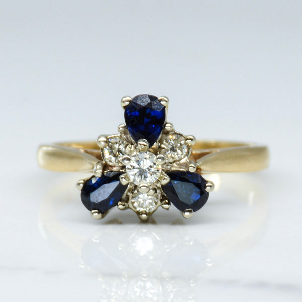 Yellow Gold Sapphire & Diamond Ring | 0.75ctw, 0.20ctw | SZ 6.5 |