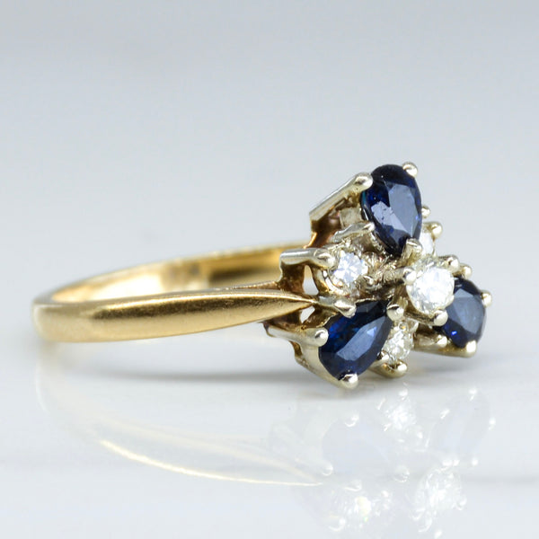 Yellow Gold Sapphire & Diamond Ring | 0.75ctw, 0.20ctw | SZ 6.5 |