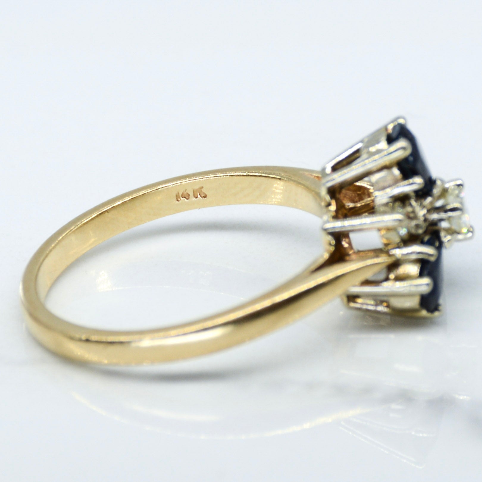 Yellow Gold Sapphire & Diamond Ring | 0.75ctw, 0.20ctw | SZ 6.5 |