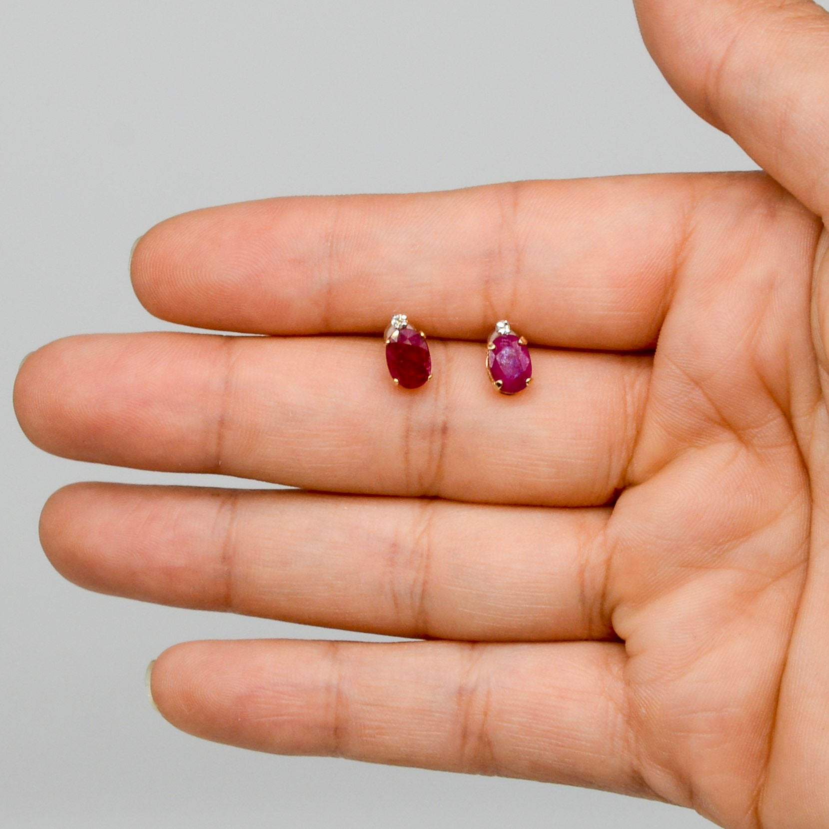 Ruby & Diamond Stud Earrings | 1.50ctw |