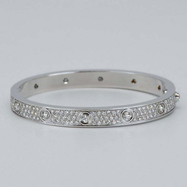 'Cartier' Love Bracelet, Diamond-Paved | 3.15ctw |
