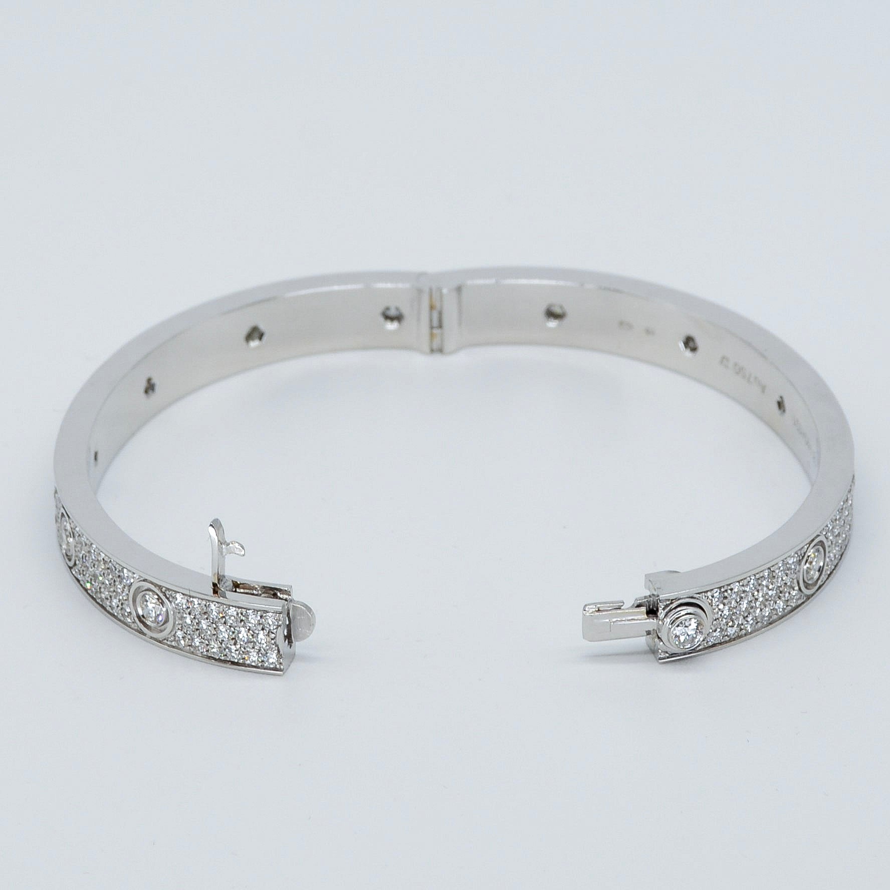 'Cartier' Love Bracelet, Diamond-Paved | 3.15ctw |