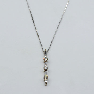 Diamond Bar Necklace | 0.25ctw | 16