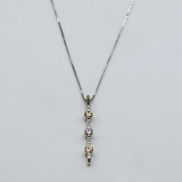 Diamond Bar Necklace | 0.25ctw | 16