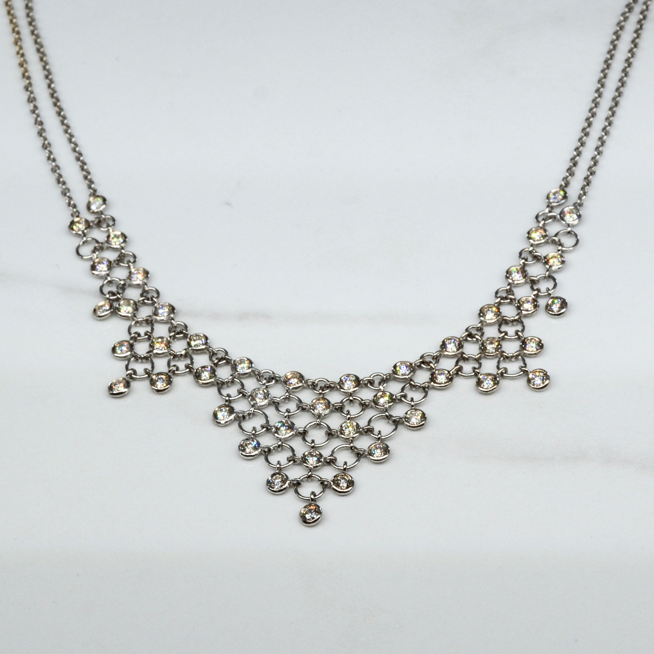 Diamond Chain Mail Necklace | 2.70ctw | 17" |