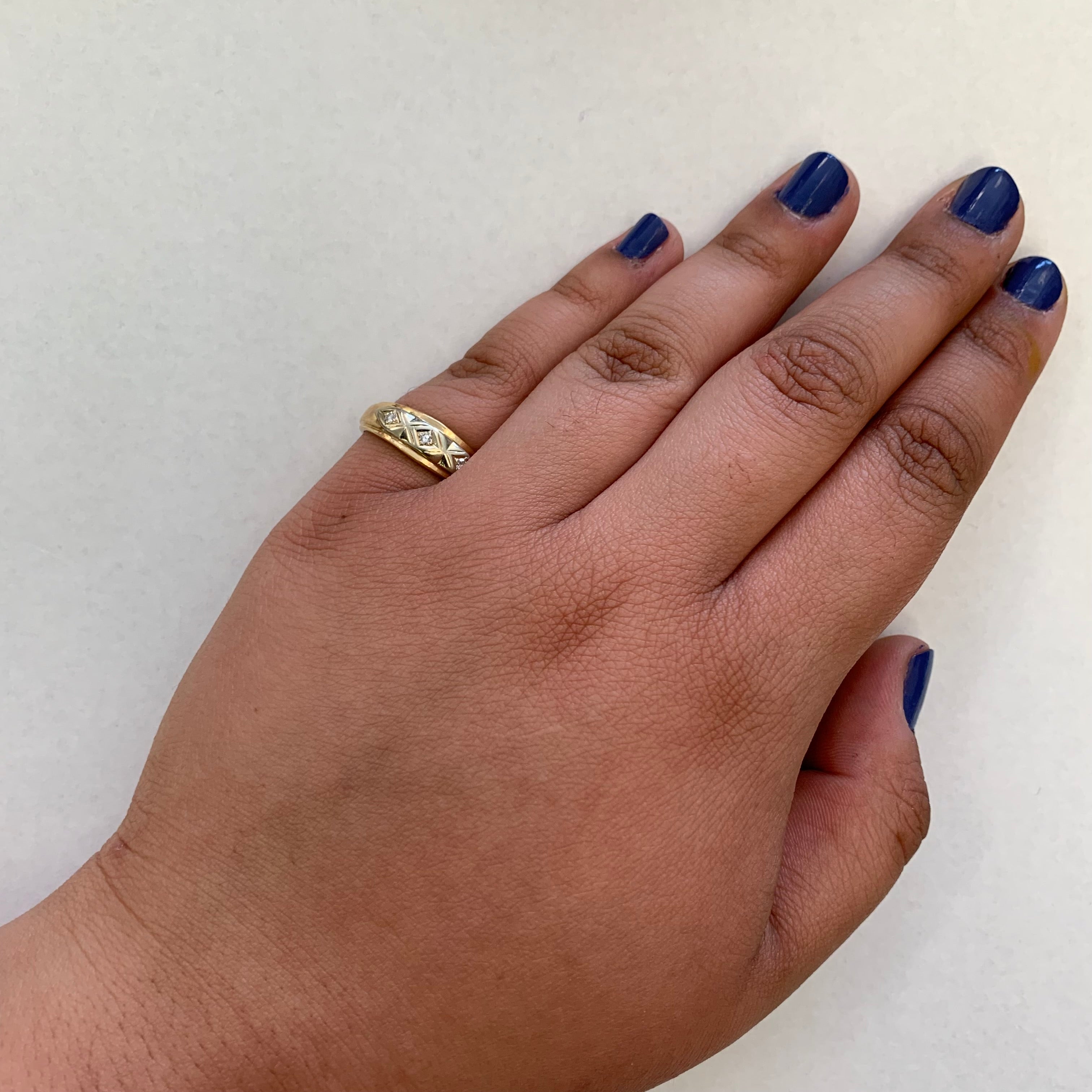 Three Stone Diamond Ring | 0.06ctw | SZ 8.5 |