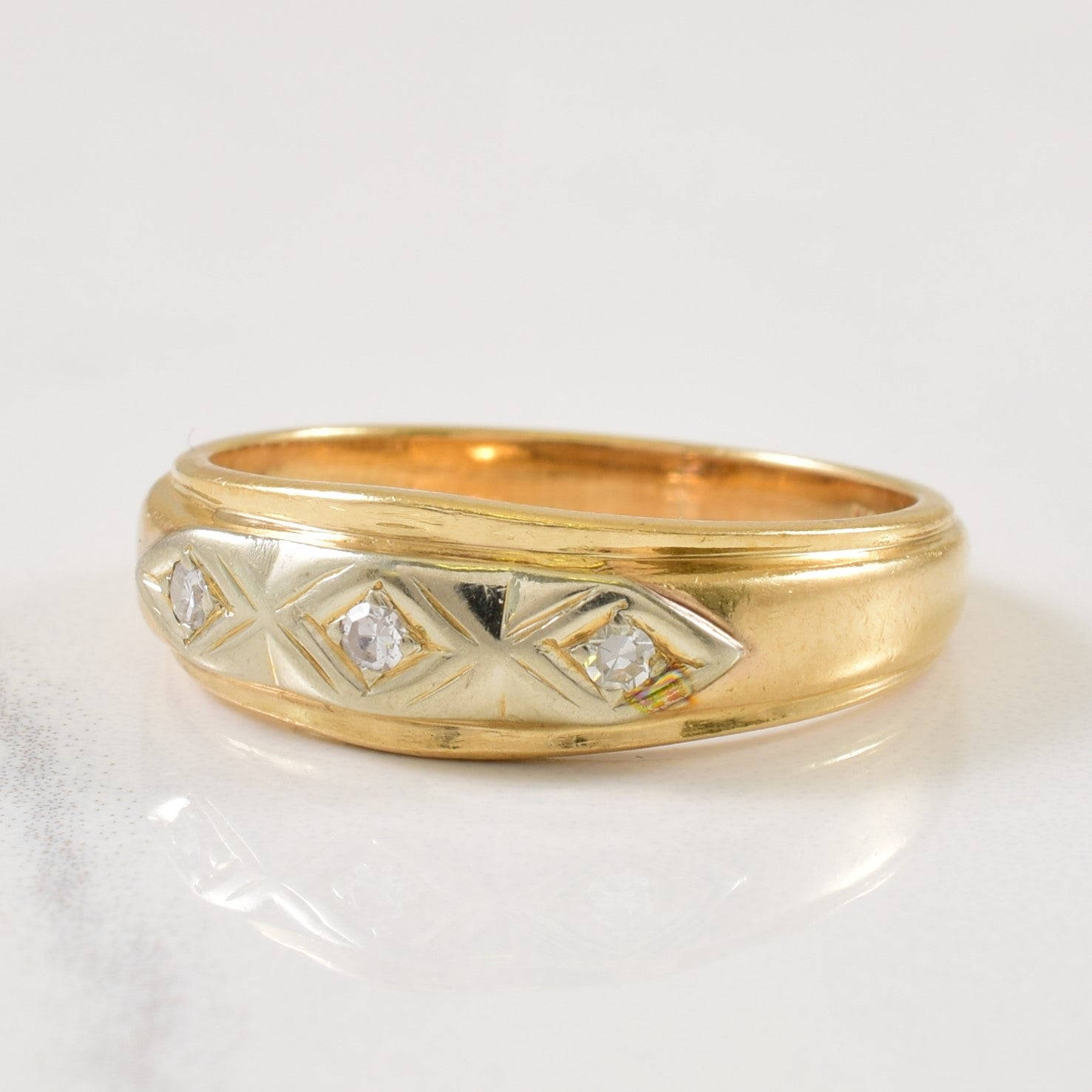 Three Stone Diamond Ring | 0.06ctw | SZ 8.5 |