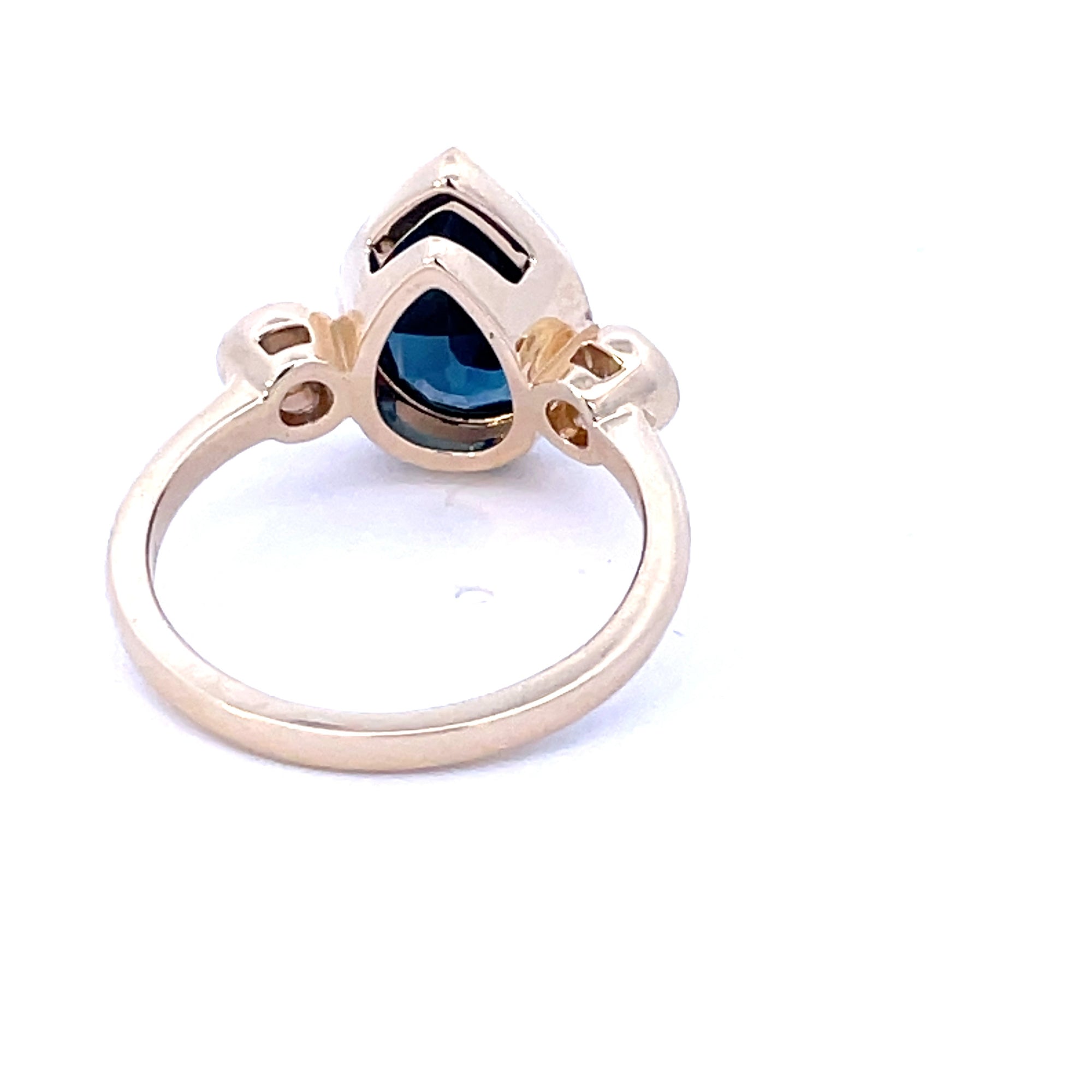Bespoke' London Blue Topaz & Diamond Engagement Ring | 3.95ct, 0.20ctw | SZ 7 |