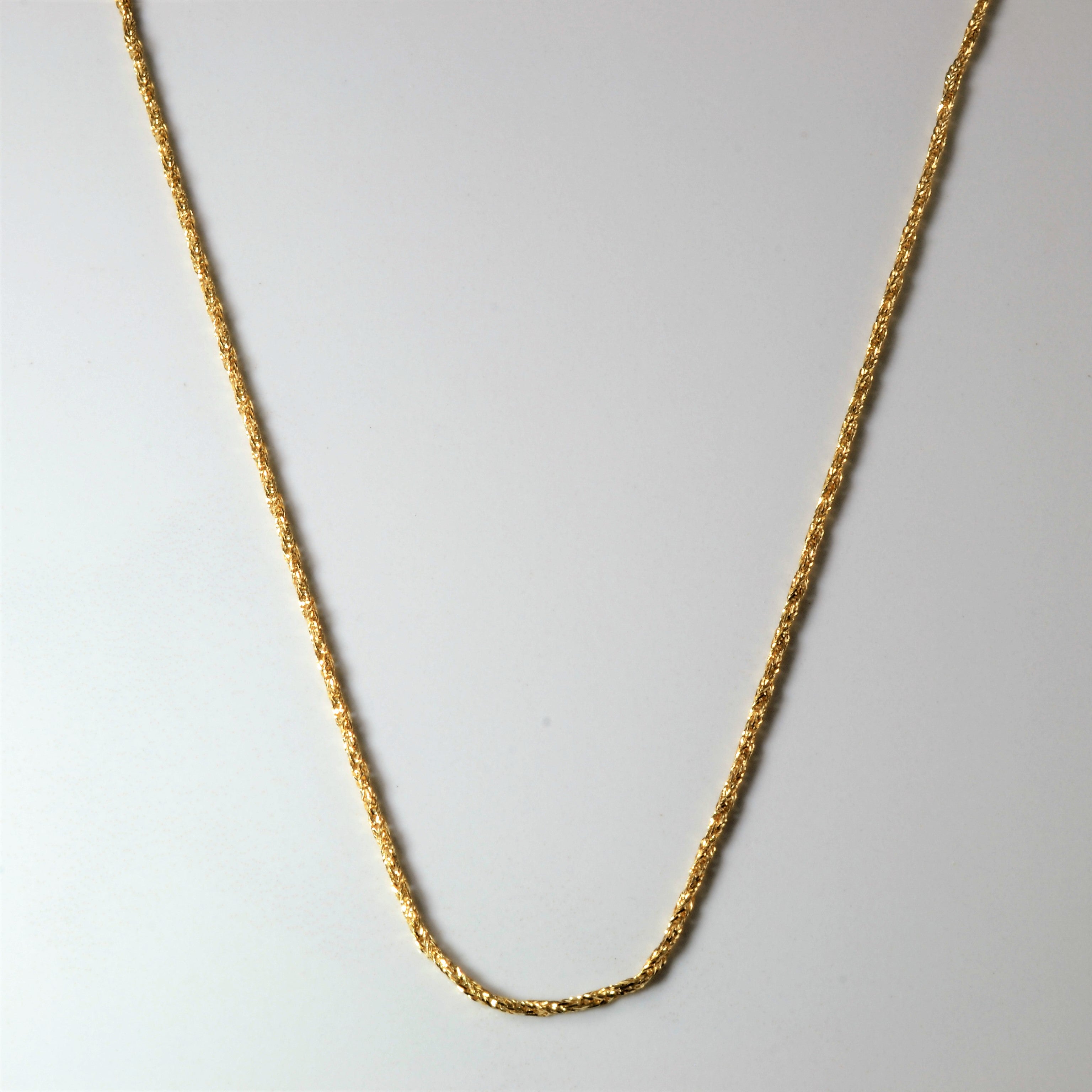 10k Yellow Gold Twisted Wheat Chain | 18" |