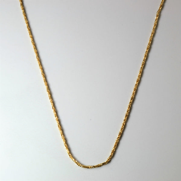 10k Yellow Gold Twisted Wheat Chain | 18