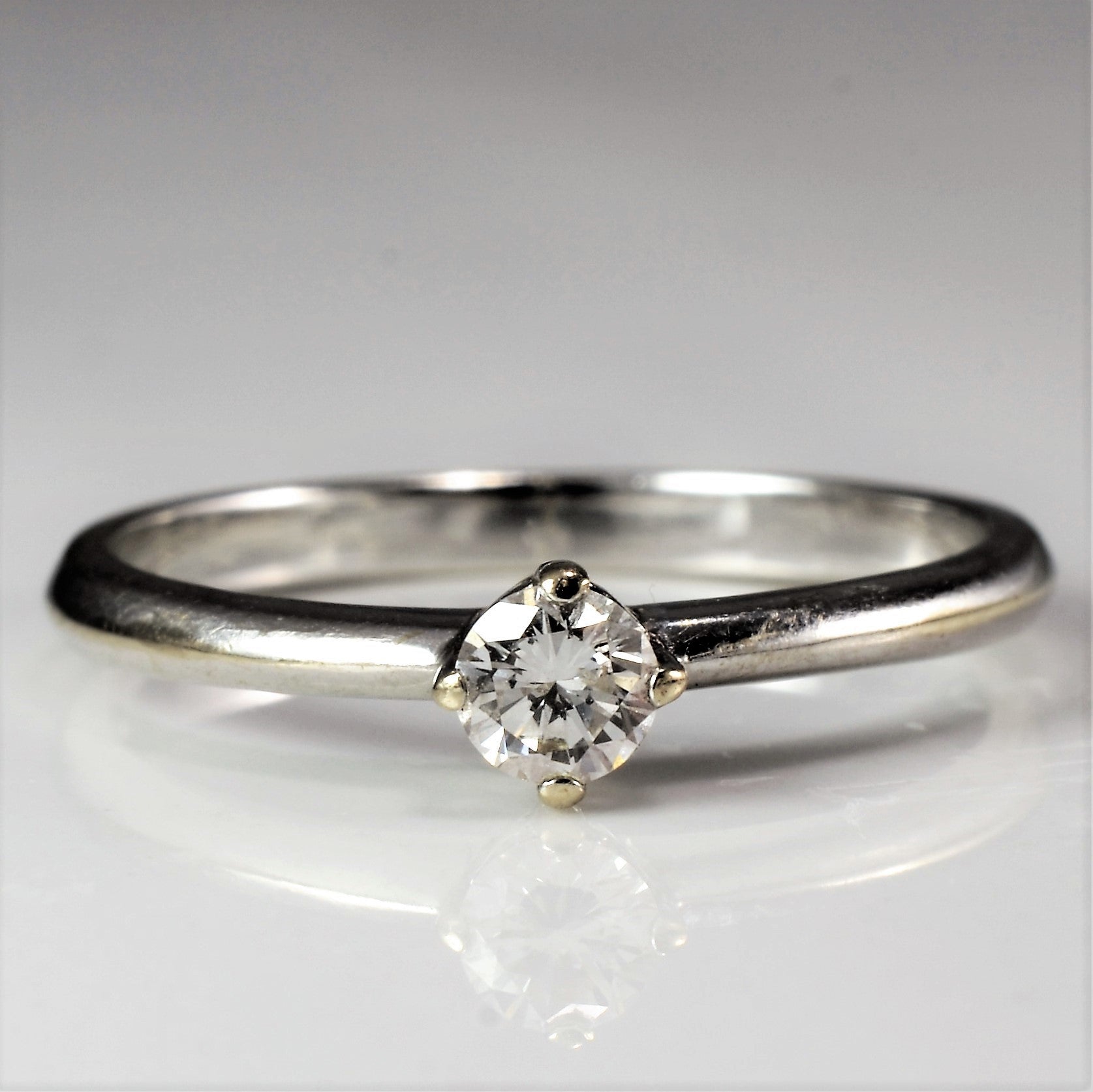 Petite Solitaire Diamond Ring | 0.16 ct, SZ 6.25 |