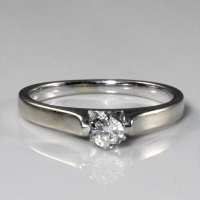 Tapered Solitaire Diamond Ring | 0.15ct | SZ 7 |