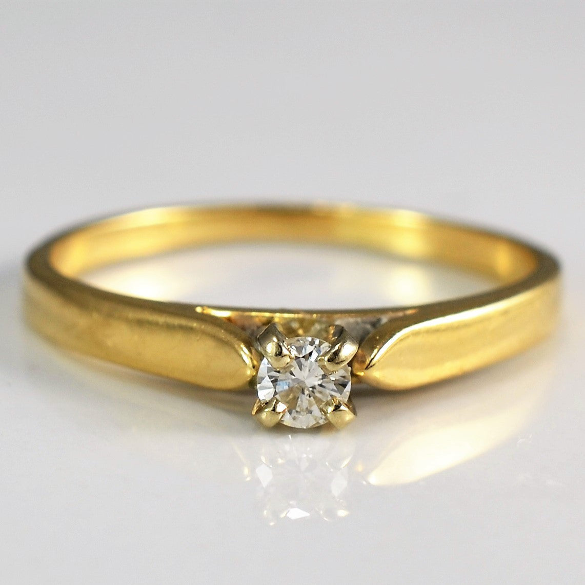 Tapered Solitaire Promise Ring | 0.10ct | SZ 6.25 |