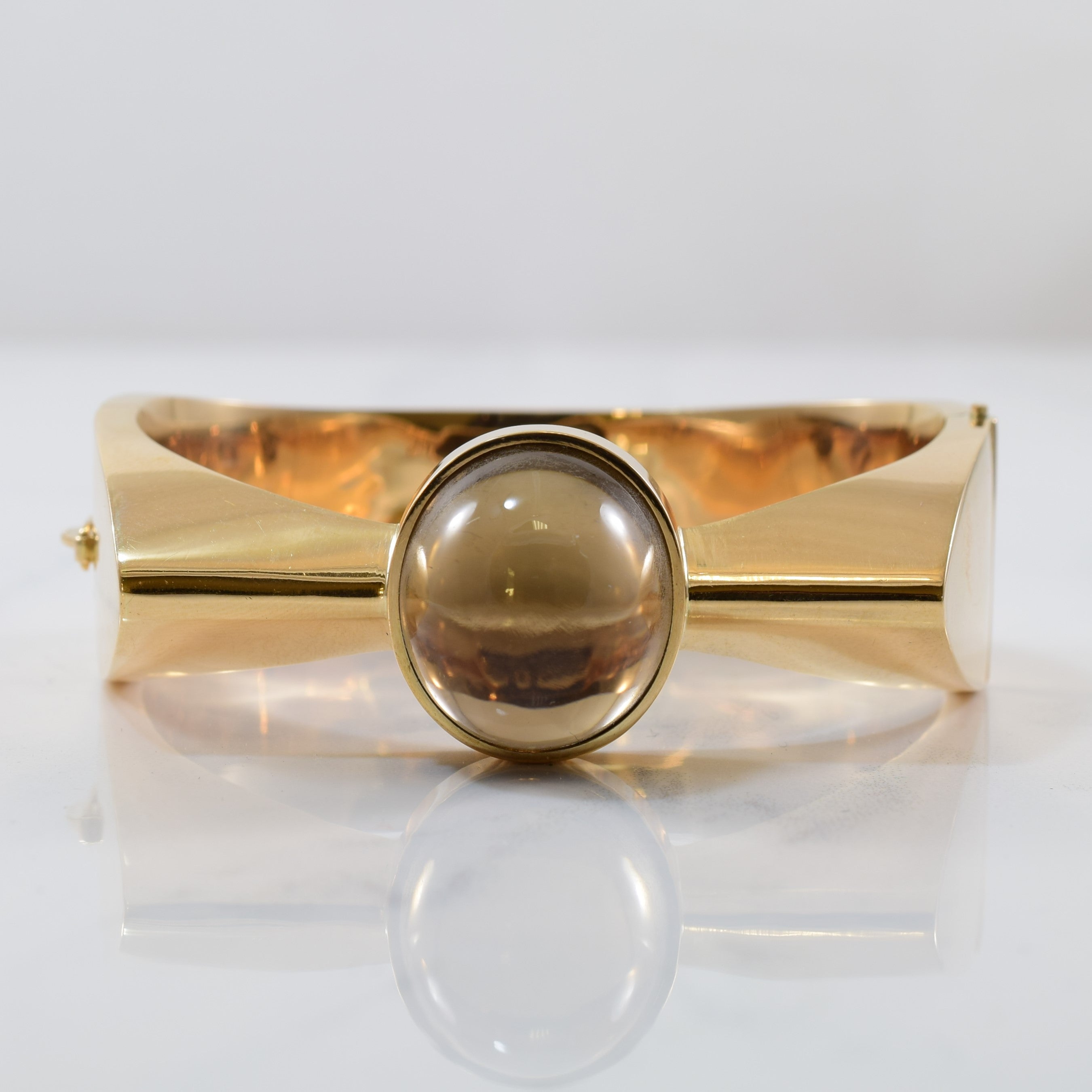 Chunky Smoky Quartz Bangle | 40.00ct | 6" |