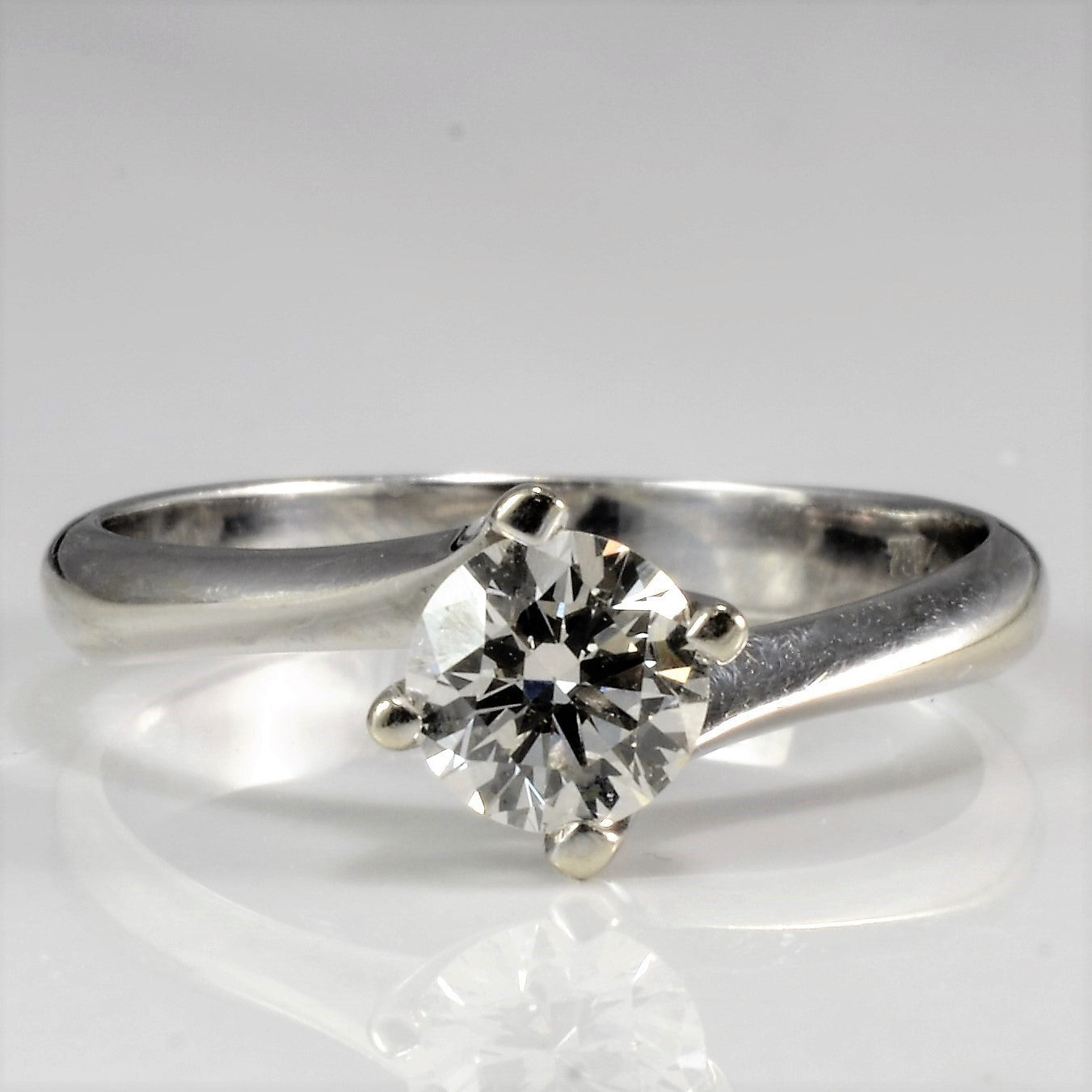 Bypass Solitaire Diamond Ring | 0.49 ct, SZ 6 |