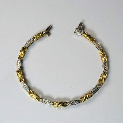 Diamond X Link Chain Bracelet | 0.41ctw | 7
