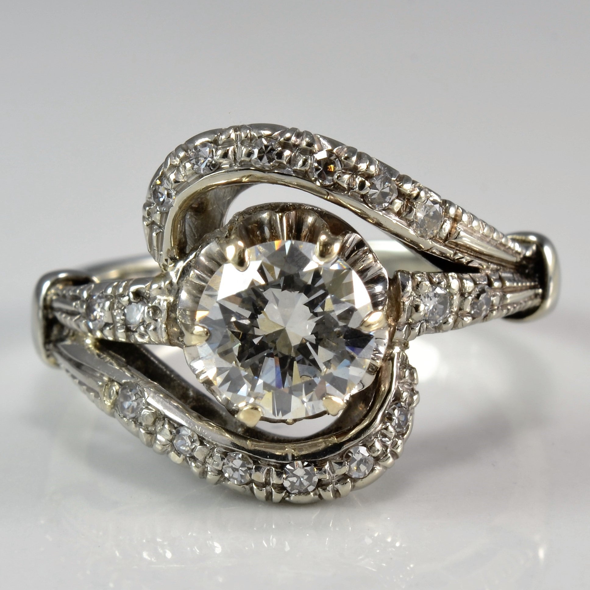 brilliant cut vintage diamond ring, vintage engagement ring