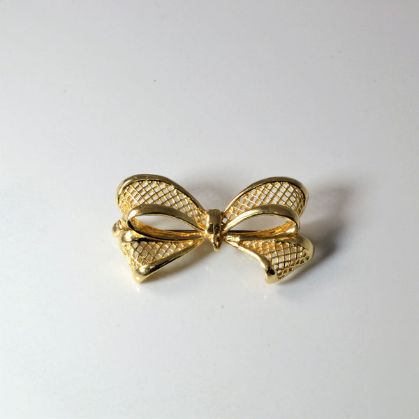 Yellow Gold Bow Brooch |