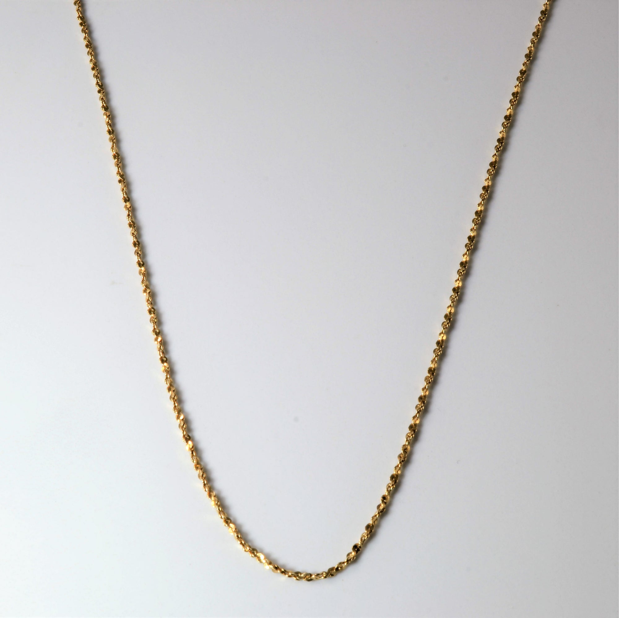 10k Yellow Gold Twisted Serpentine Chain | 22