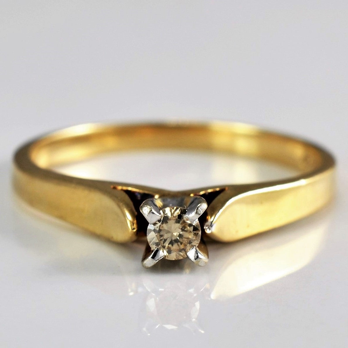 Champagne Diamond Promise Ring | 0.07ct | SZ 5.75 |