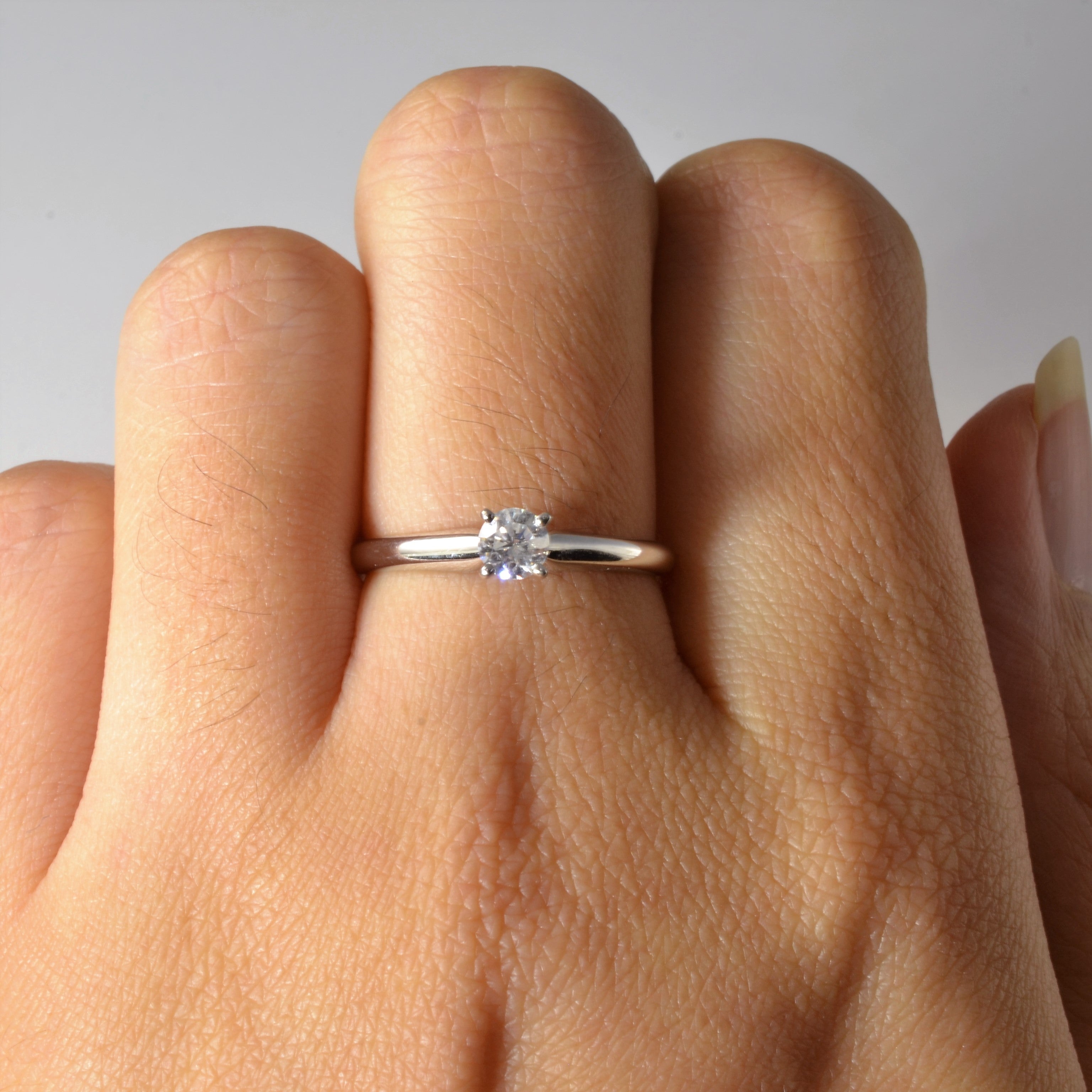 Prong Set Solitaire Diamond Ring | 0.27ct | SZ 6.75 |