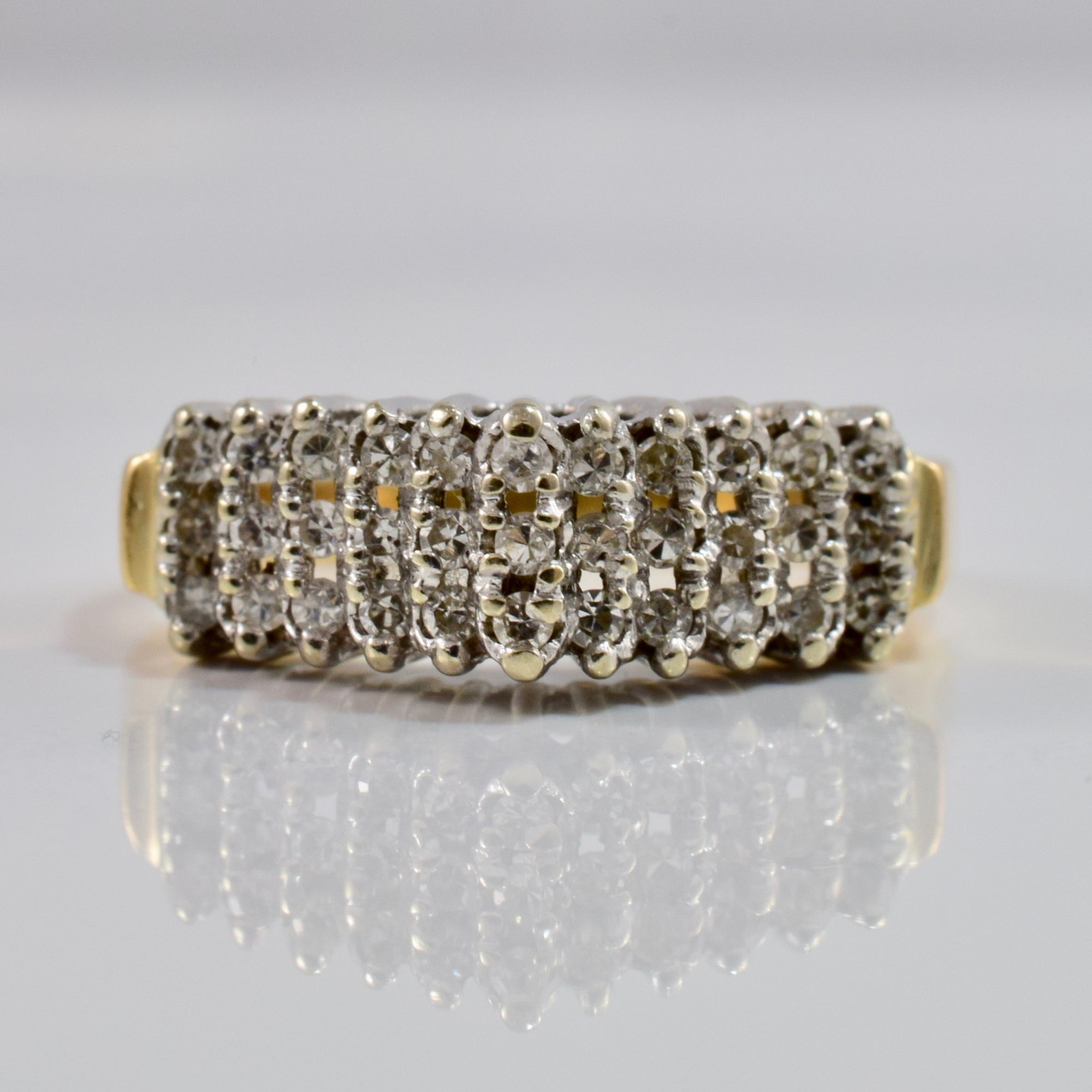 High Set Diamond Cluster Ring | 0.17 ctw SZ 4.75 |