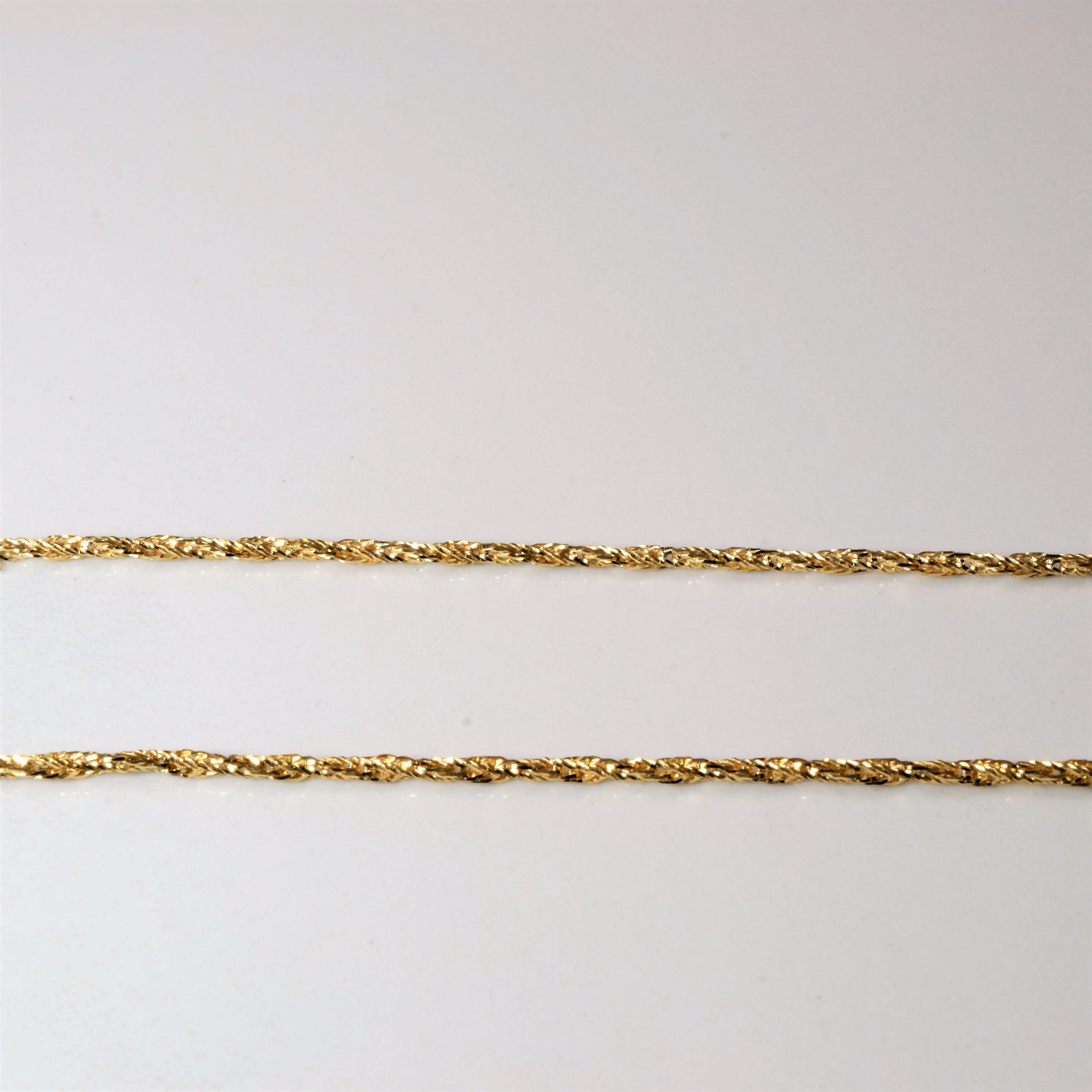 10k Yellow Gold Twisted Wheat Chain | 18" |