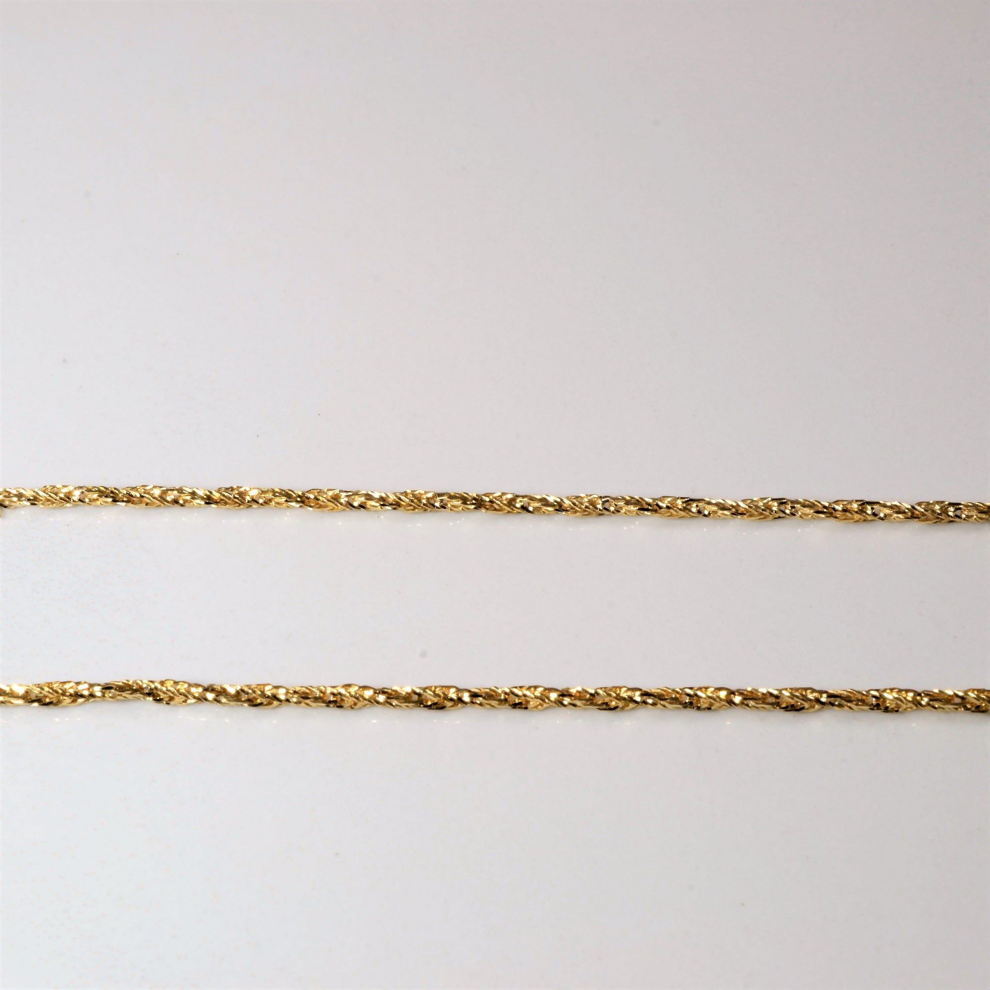 10k Yellow Gold Twisted Wheat Chain | 18