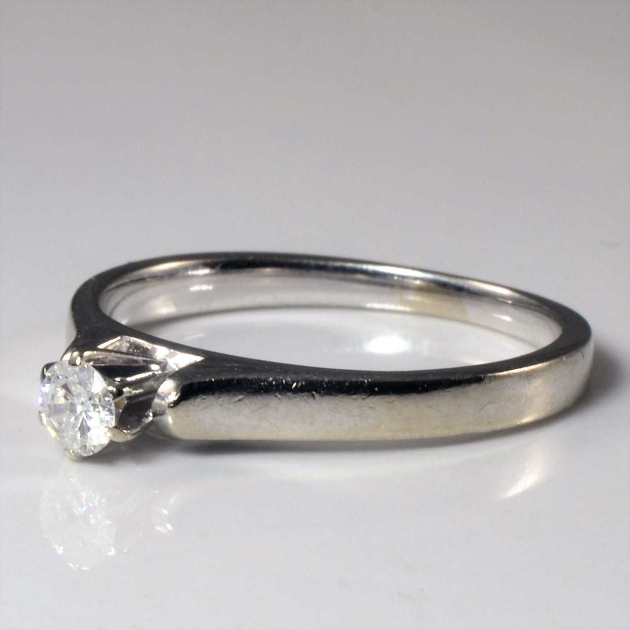 Tapered Solitaire Diamond Ring | 0.15ct | SZ 7 |