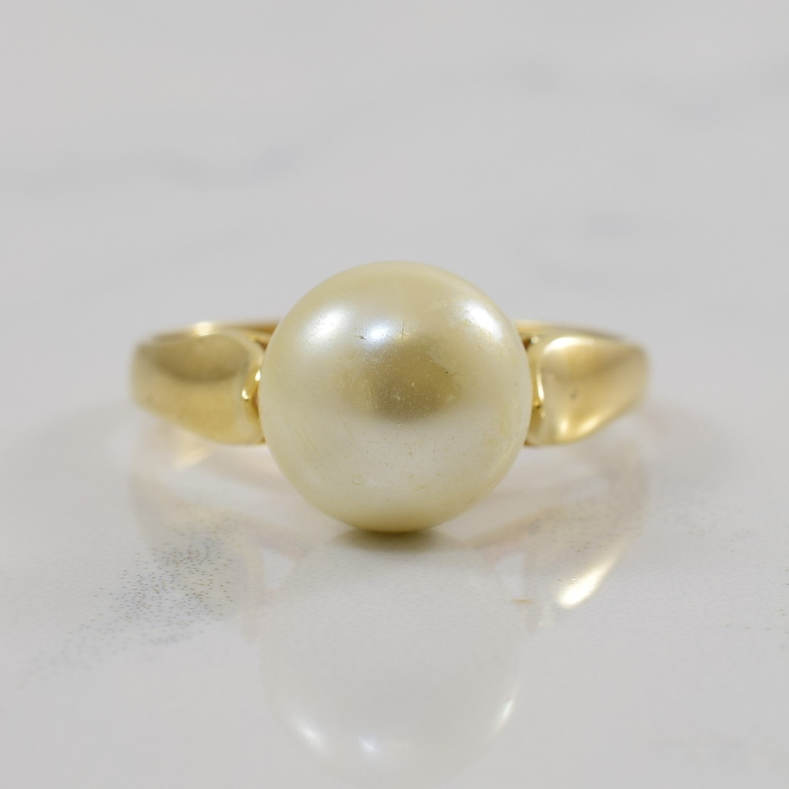 Cultured Pearl Cathedral Ring | 4.50ct | SZ 6 |