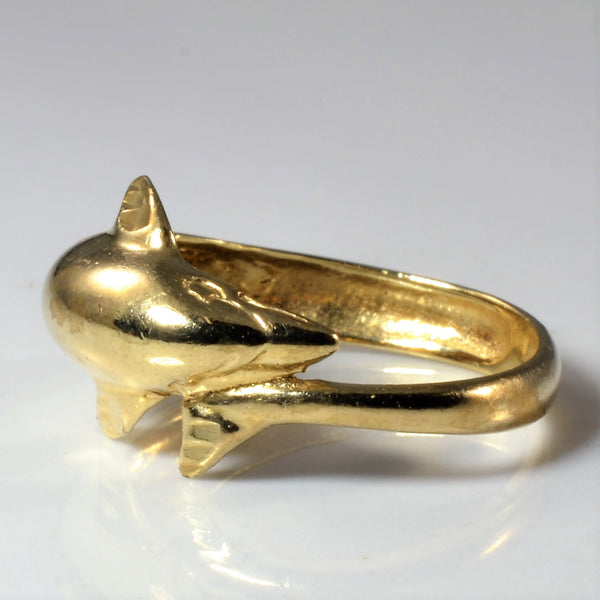 Gold Dolphin Bypass Ring | SZ 8.25 |