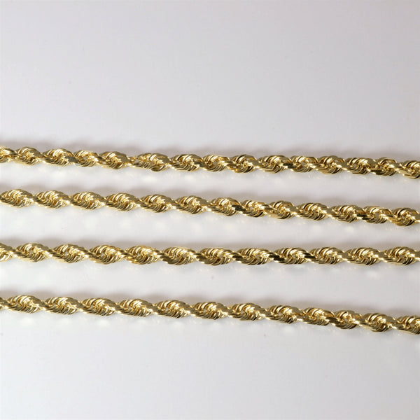 14k Yellow Gold Rope Chain | 30