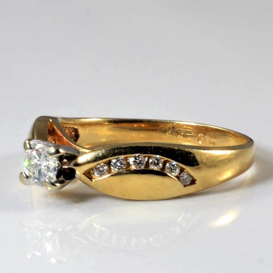 Bypass Channel Diamond Engagement Ring | 0.32ctw | SZ 7 |