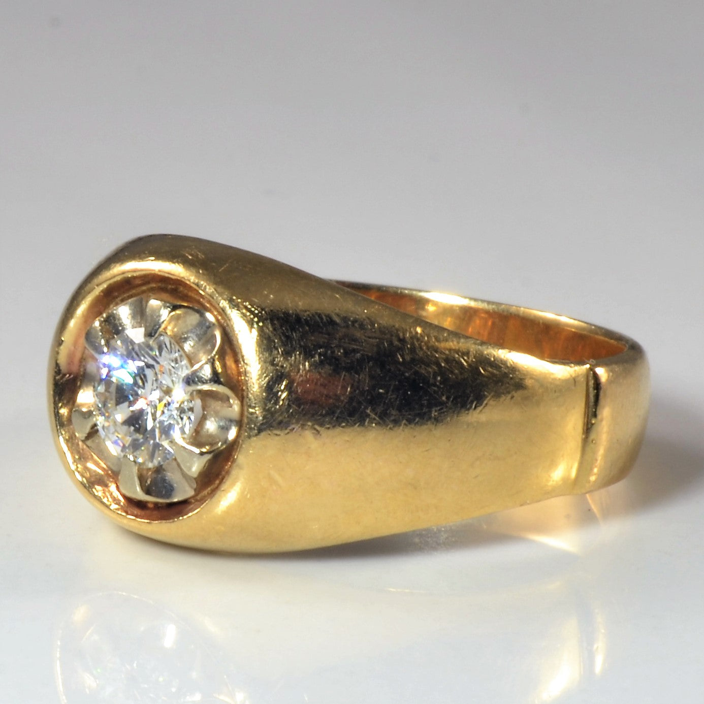 Illusion Solitaire Diamond Wide Ring | 0.55ct | SZ 9.25 |