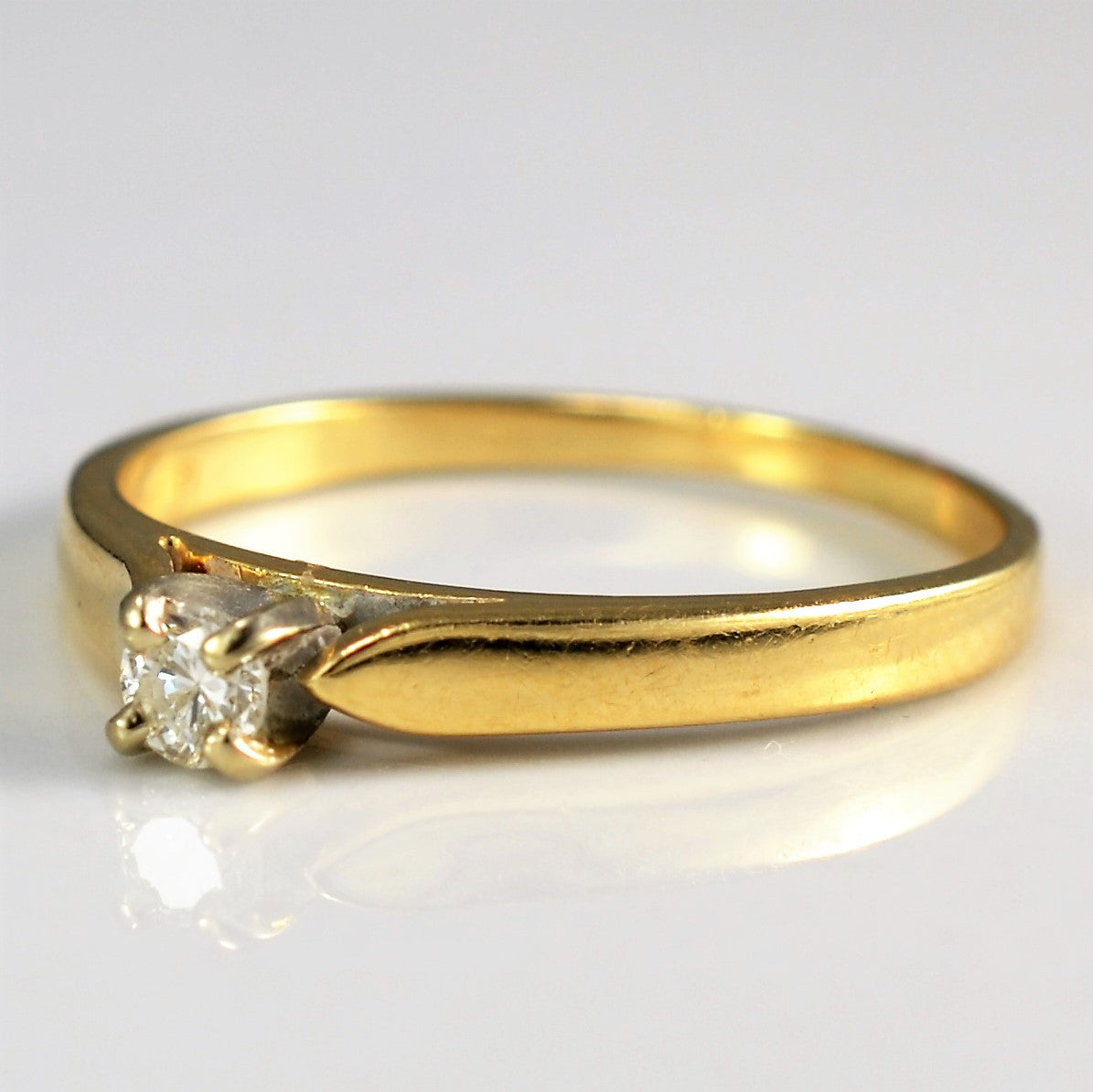 Tapered Solitaire Promise Ring | 0.10ct | SZ 6.25 |