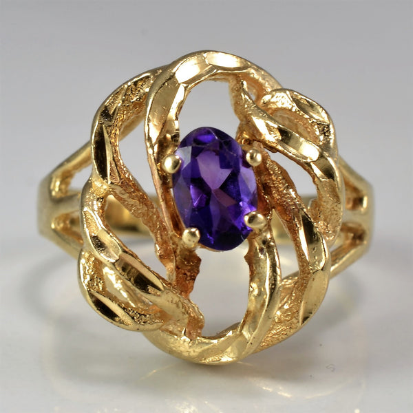Twisted Amethyst Cocktail Ring | SZ 5.75 |