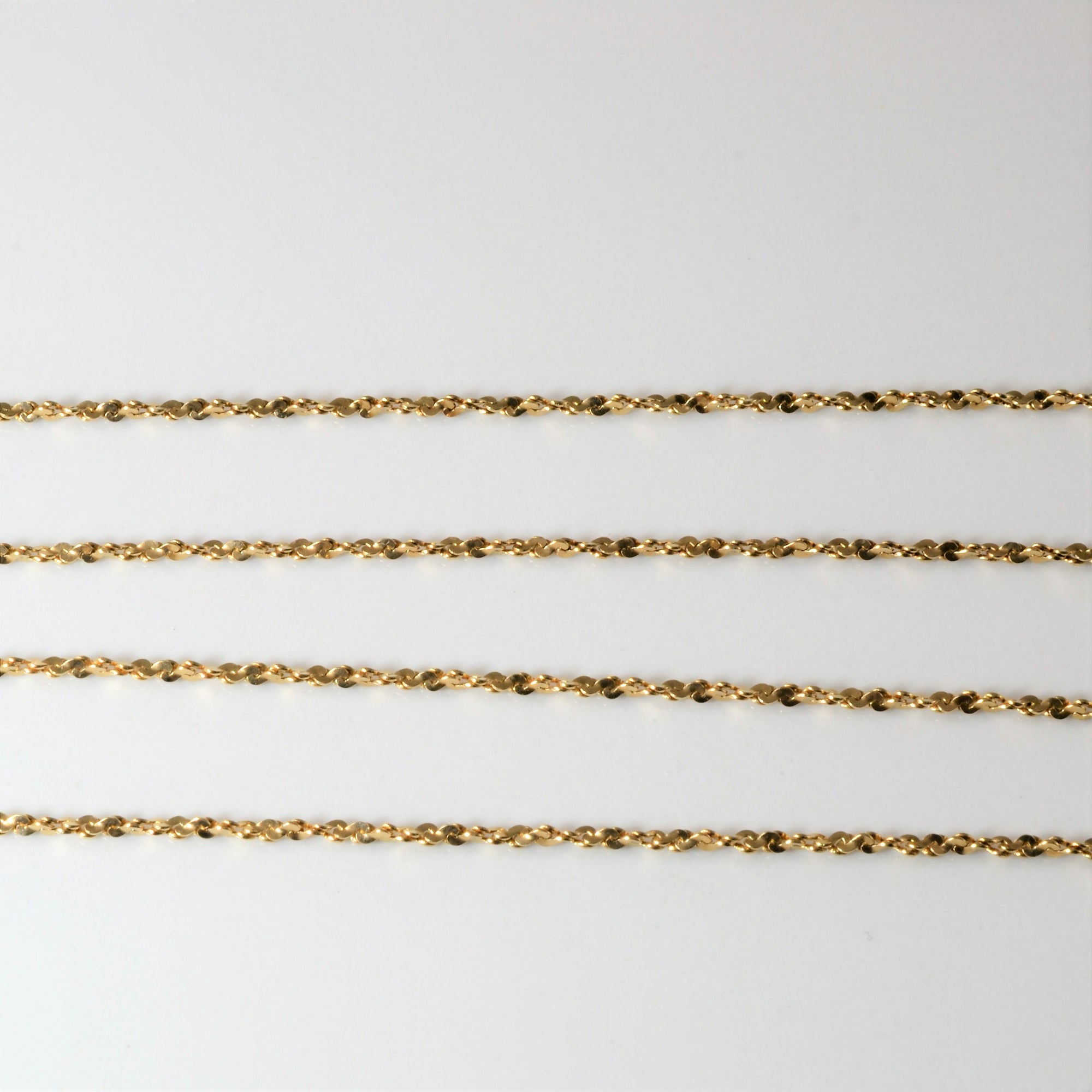 10k Yellow Gold Twisted Serpentine Chain | 22