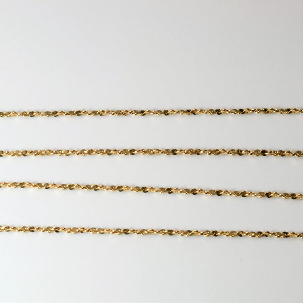 10k Yellow Gold Twisted Serpentine Chain | 22